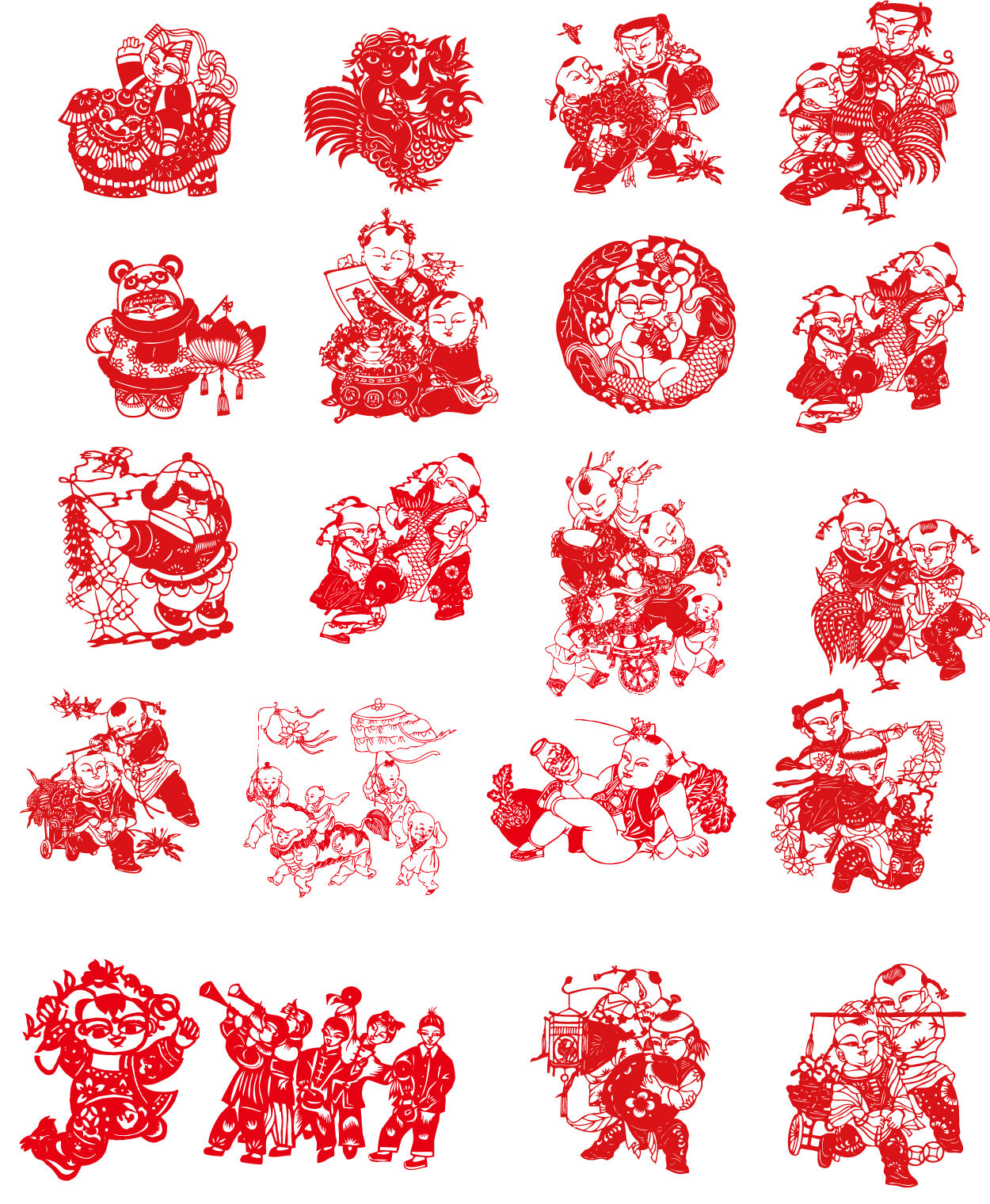 Patterns of Chinese Zodiac‌s|Traditional Chinese Paper-Cutting|China-Style.net